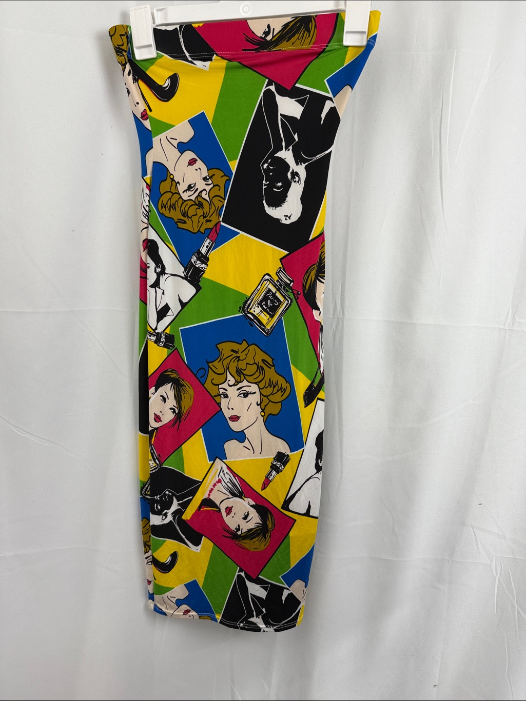 Fashion Nova Multicolor Pop Art Lipstick Print Skirt